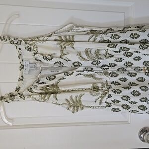 Calypso St. Barth Tropical Print Cotton Tiered Maxi Dress Size Small NEW